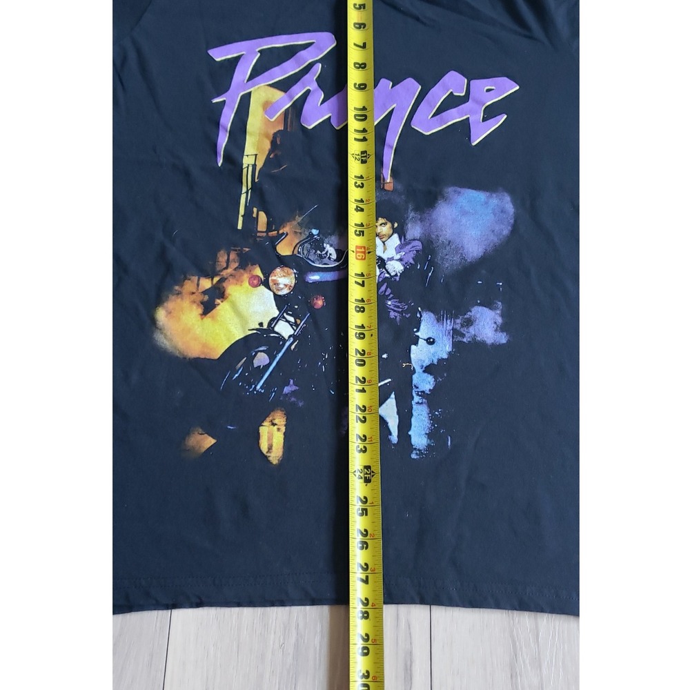 Prince Purple Rain Shirt Mens Large Black Cotton Band Graphic Tee Rock Music - Picture 3 of 5